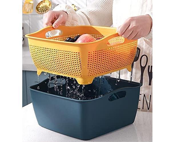 Kitchen Strainer Set - Double-Layer Plastic - Detachable
