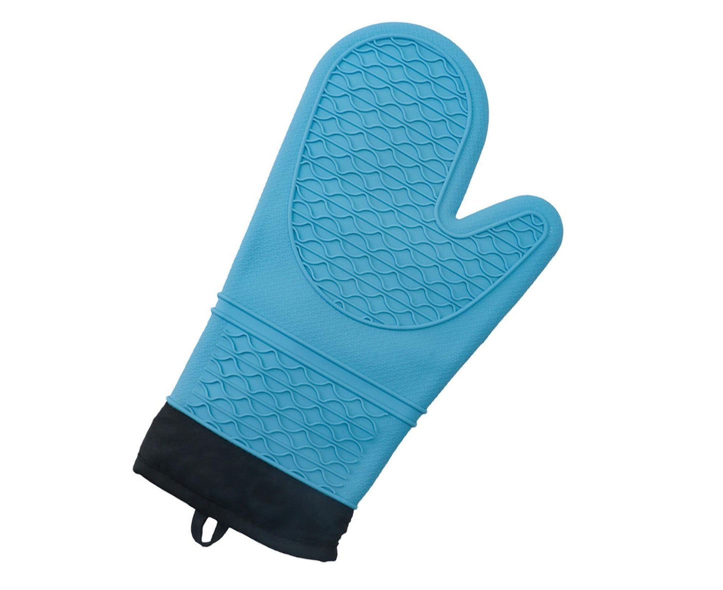 1Pc Oven Mitt Silicone Extra Length - Sky Blue