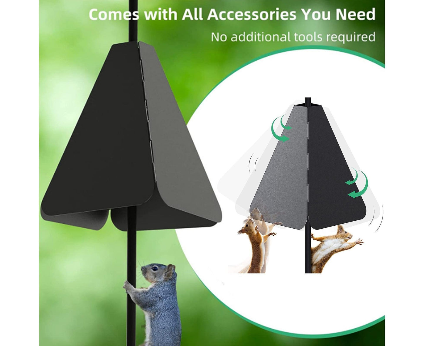 Squirrel Baffle Smooth Surface Bird Feeder Guard - A