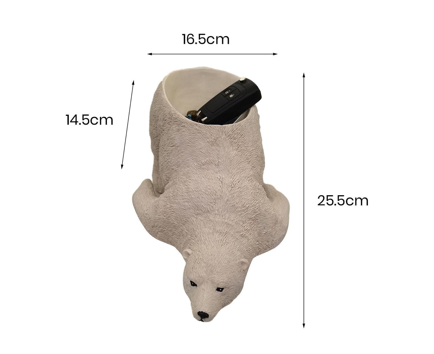 Polar Bear Craft Decorative Entrance Holder - White