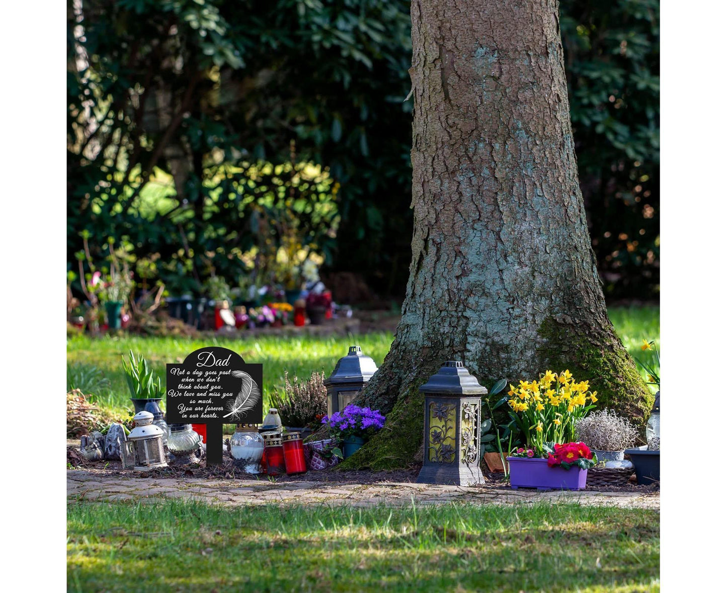 Garden Plaque Memorial Remembrance Stake - A