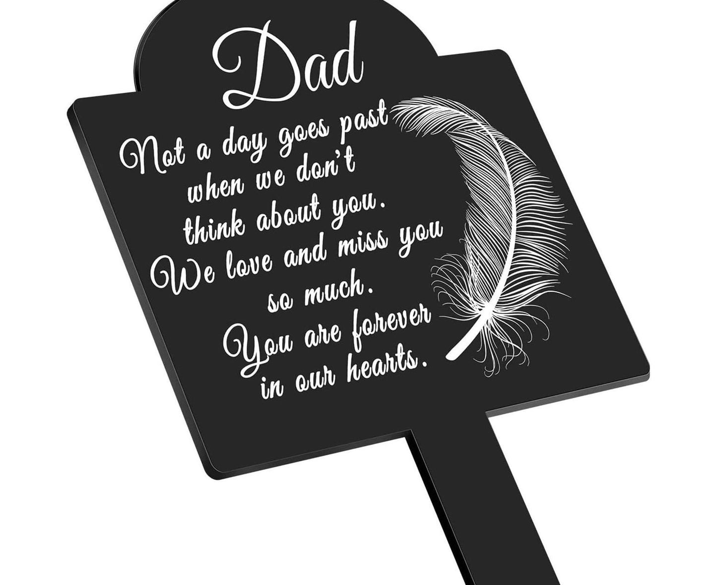 Garden Plaque Memorial Remembrance Stake - A