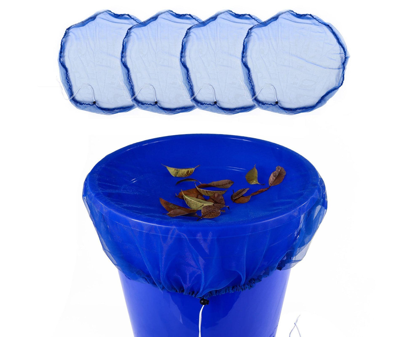 2Pcs Mesh Rain Barrel Cover - Blue