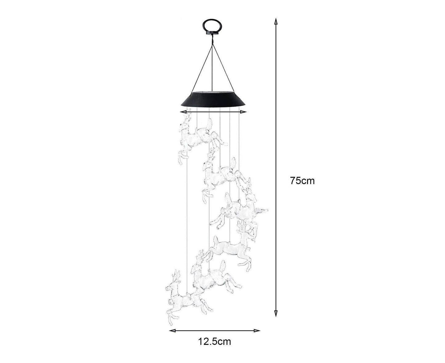 Solar Halloween Wind Chime Light - Elk