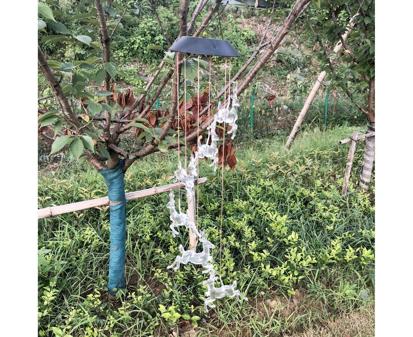 Solar Halloween Wind Chime Light - Elk
