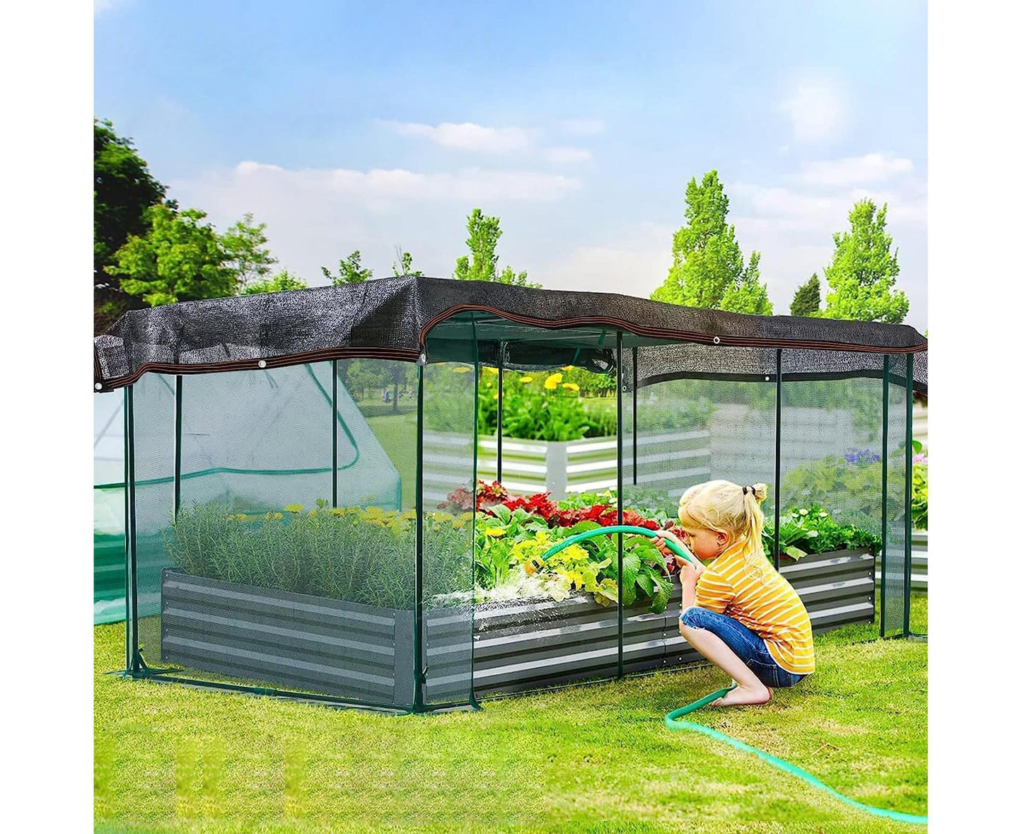 Black Shade Cloth with Grommets - S