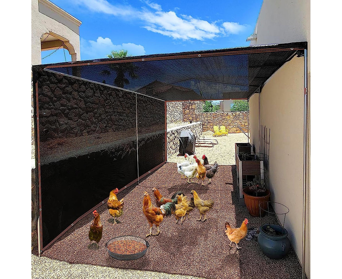 Black Shade Cloth with Grommets - S