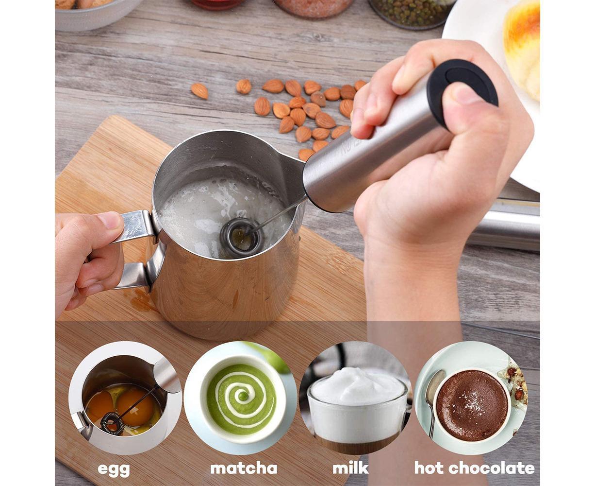 Rechargeable Milk Frother - Portable Travel - 2-Speed