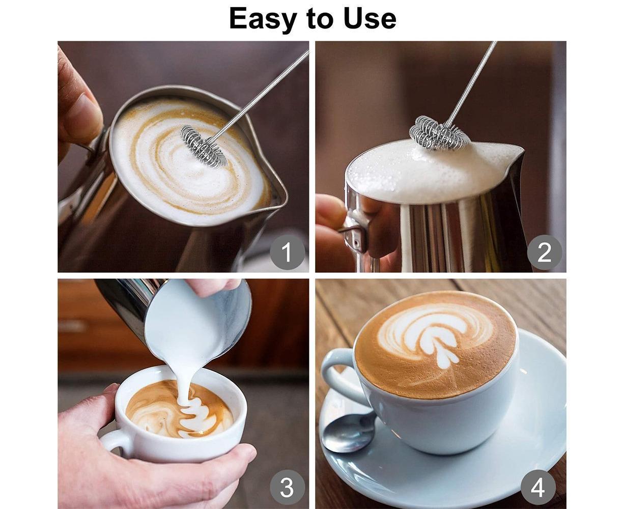 Rechargeable Milk Frother - Portable Travel - 2-Speed