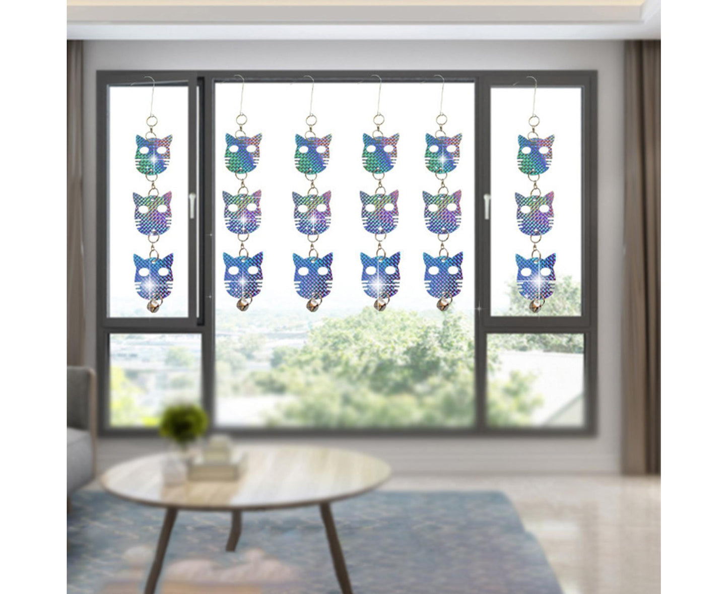 4Pcs Owl Bird Repellent Reflective Discs - 4pcs
