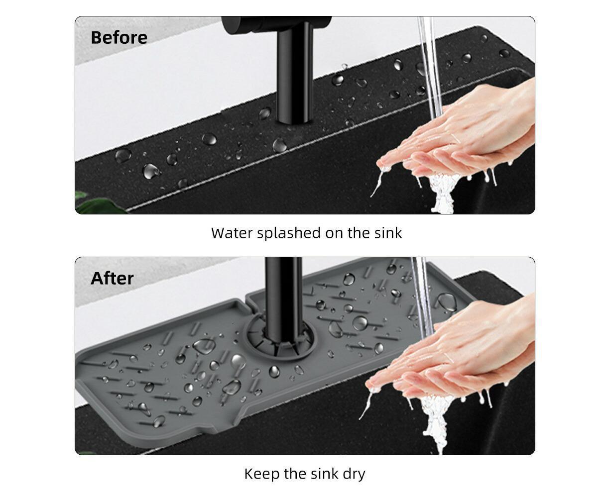 Tap Silicone Water Filter Mat - Splash Protector - Rubber