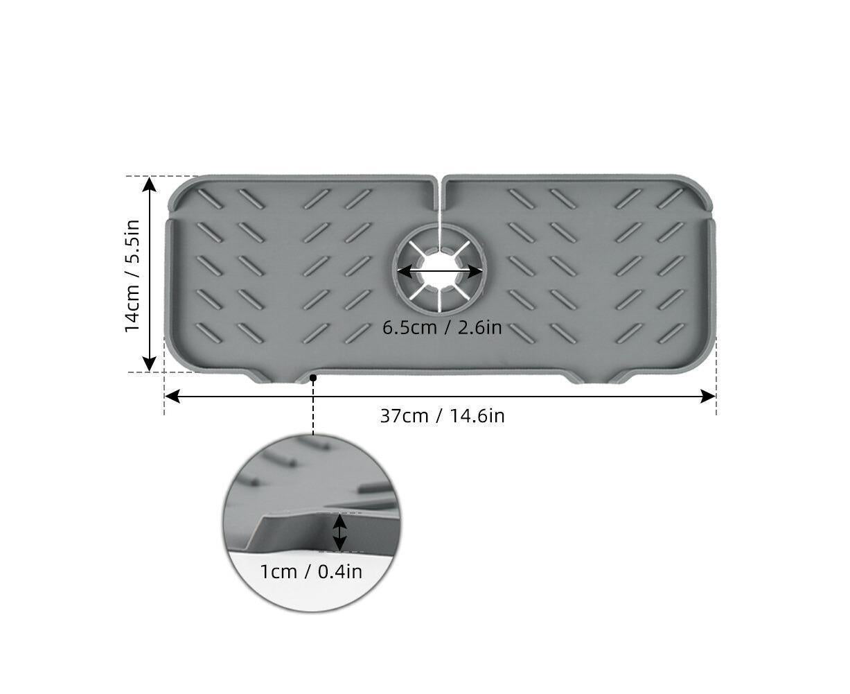 Tap Silicone Water Filter Mat - Splash Protector - Rubber