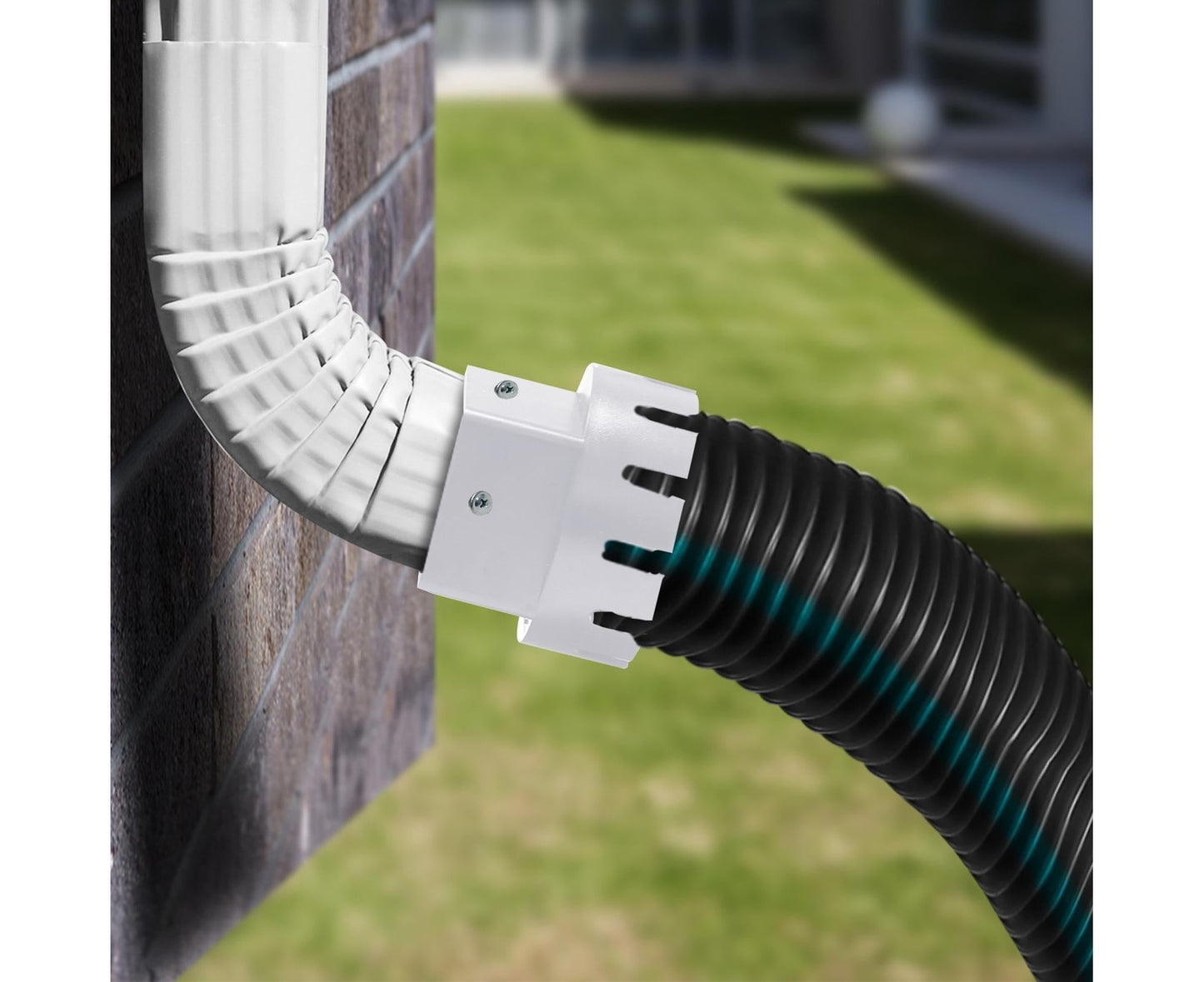 Downspout Adapter Rain Gutter Extender - White M