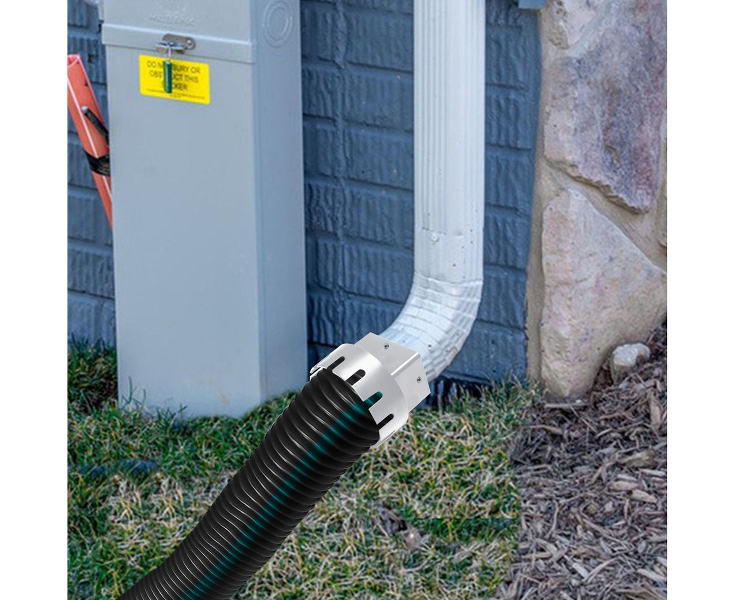 Downspout Adapter Rain Gutter Extender - White M