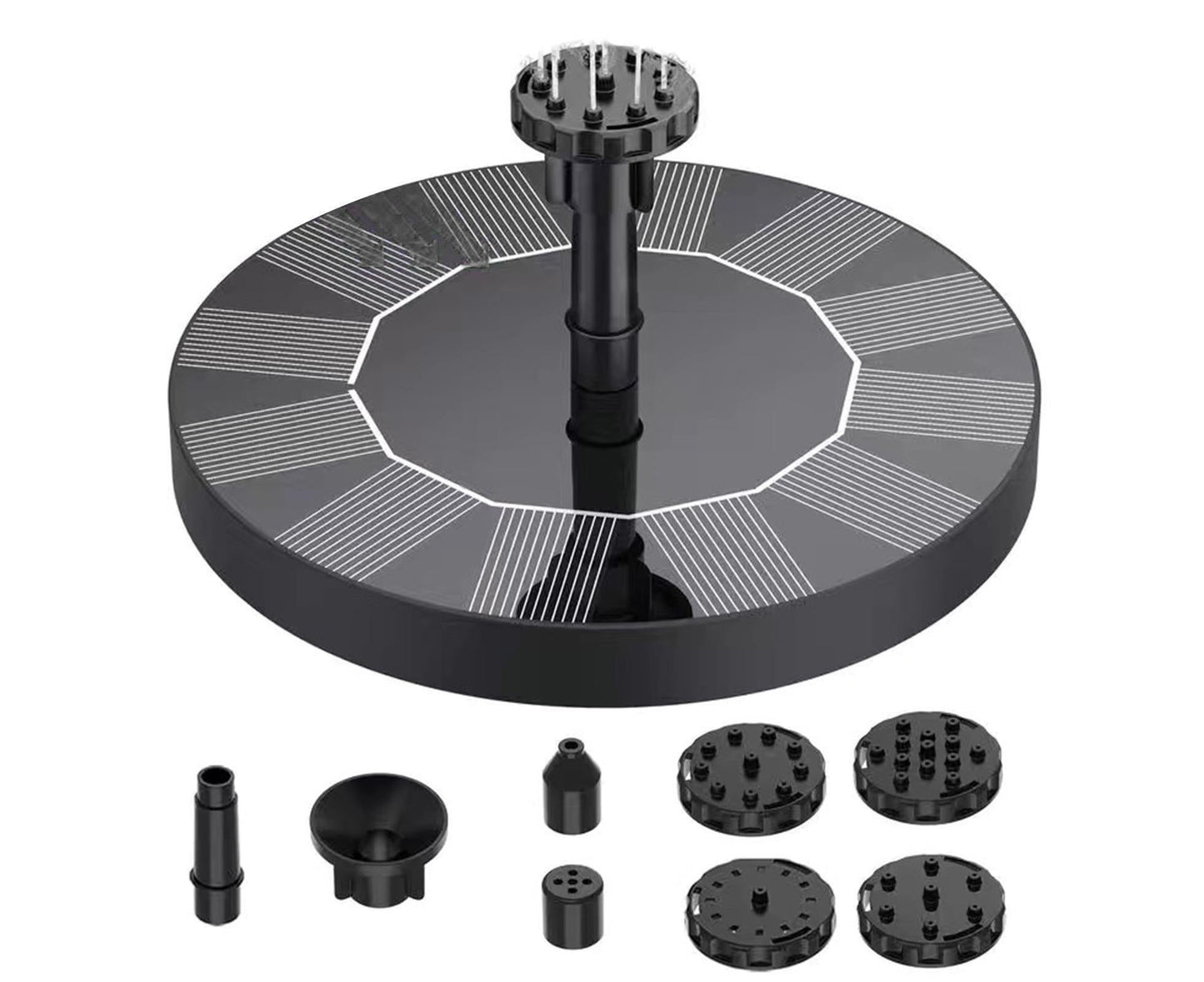 Water Fountain Solar Pump - Black