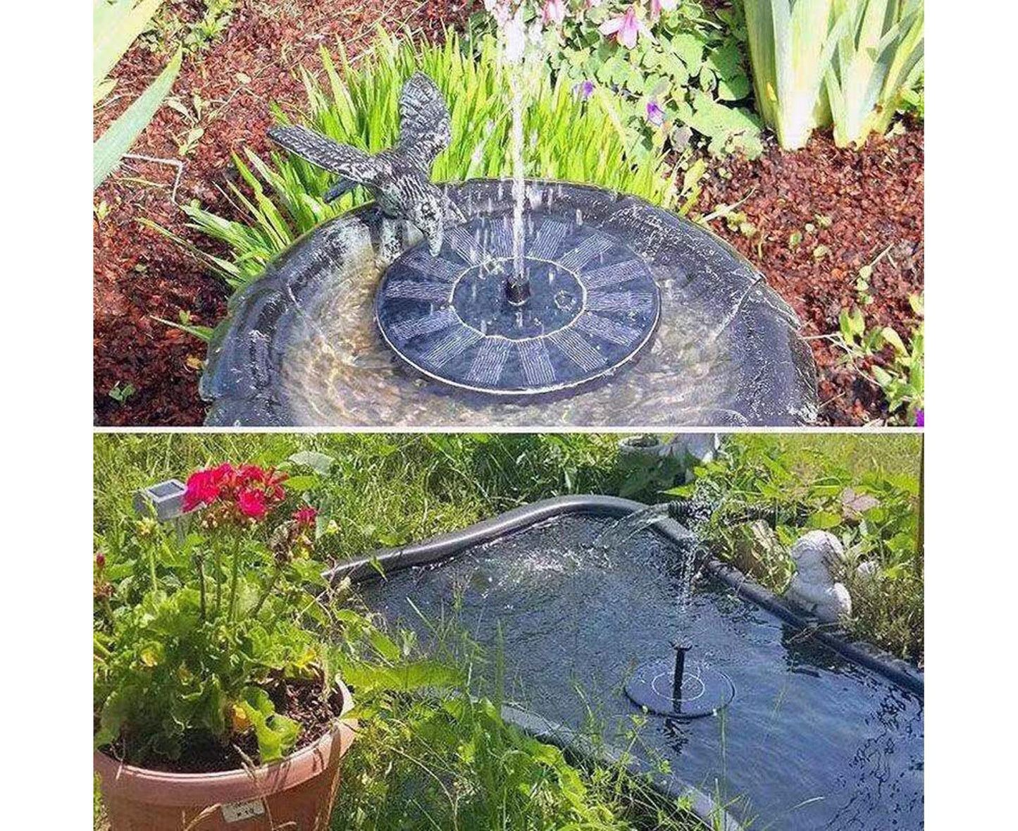 Water Fountain Solar Pump - Black