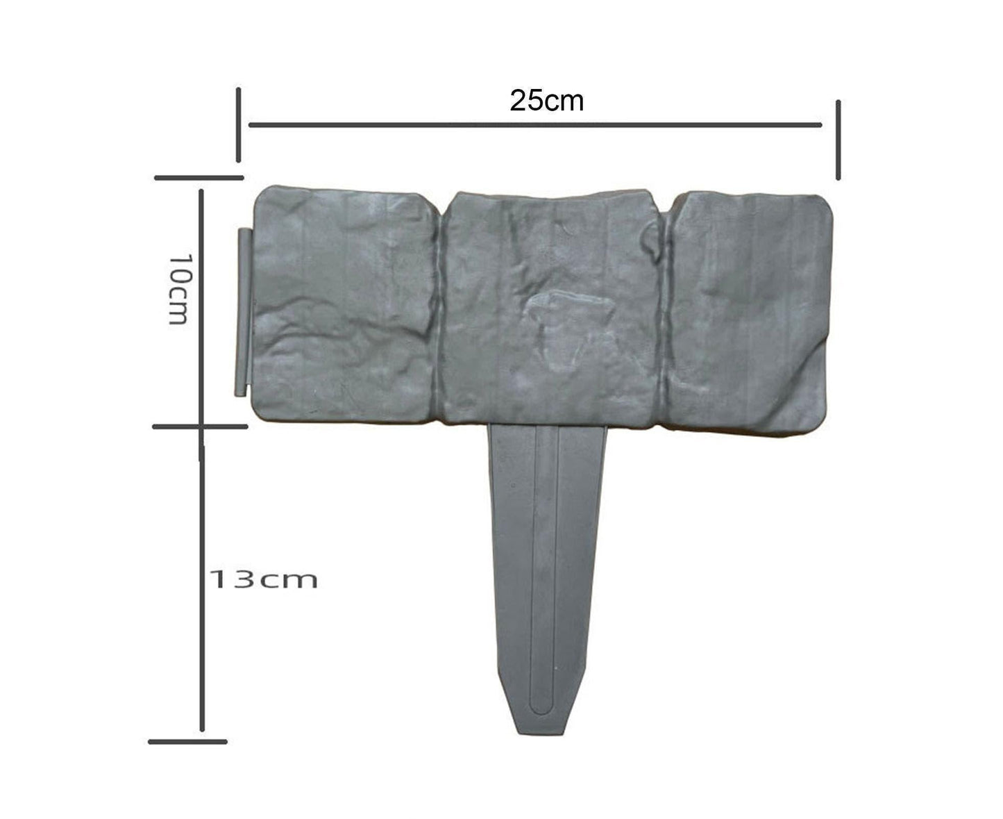 10pcs Garden Edging Border Faux Stone - Grey