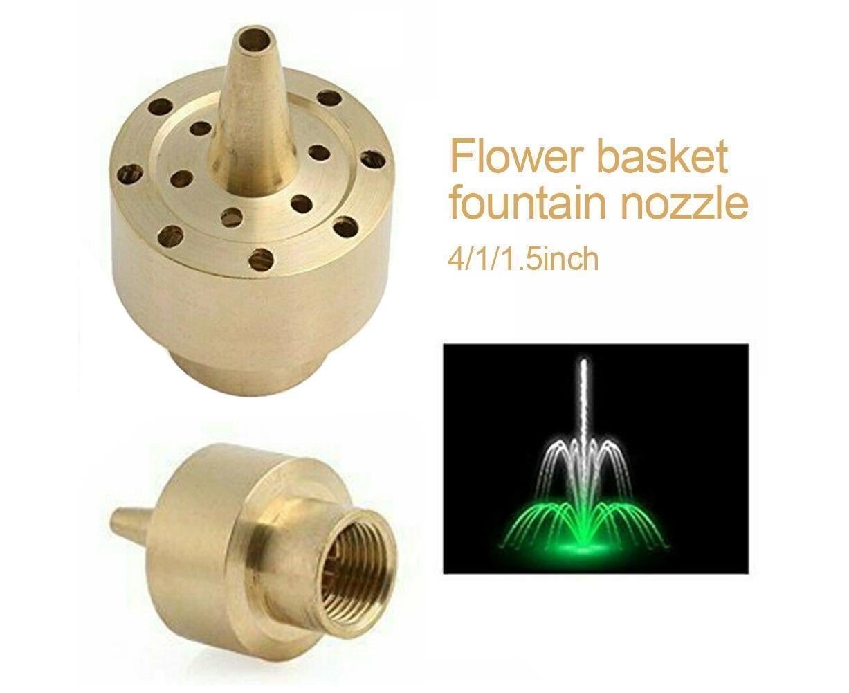 Garden Yard Pond Fountain Water Landscape Brass Nozzle Spray Sprinkler Head-1-1/2inch