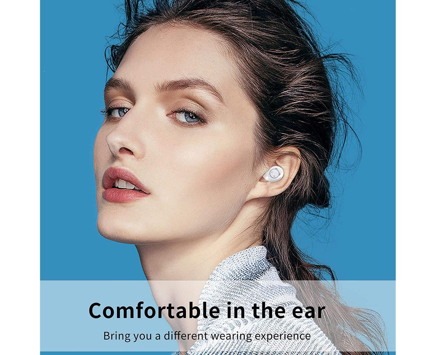 Bluetooth earbuds with charging box Compatible with iPhone and Android