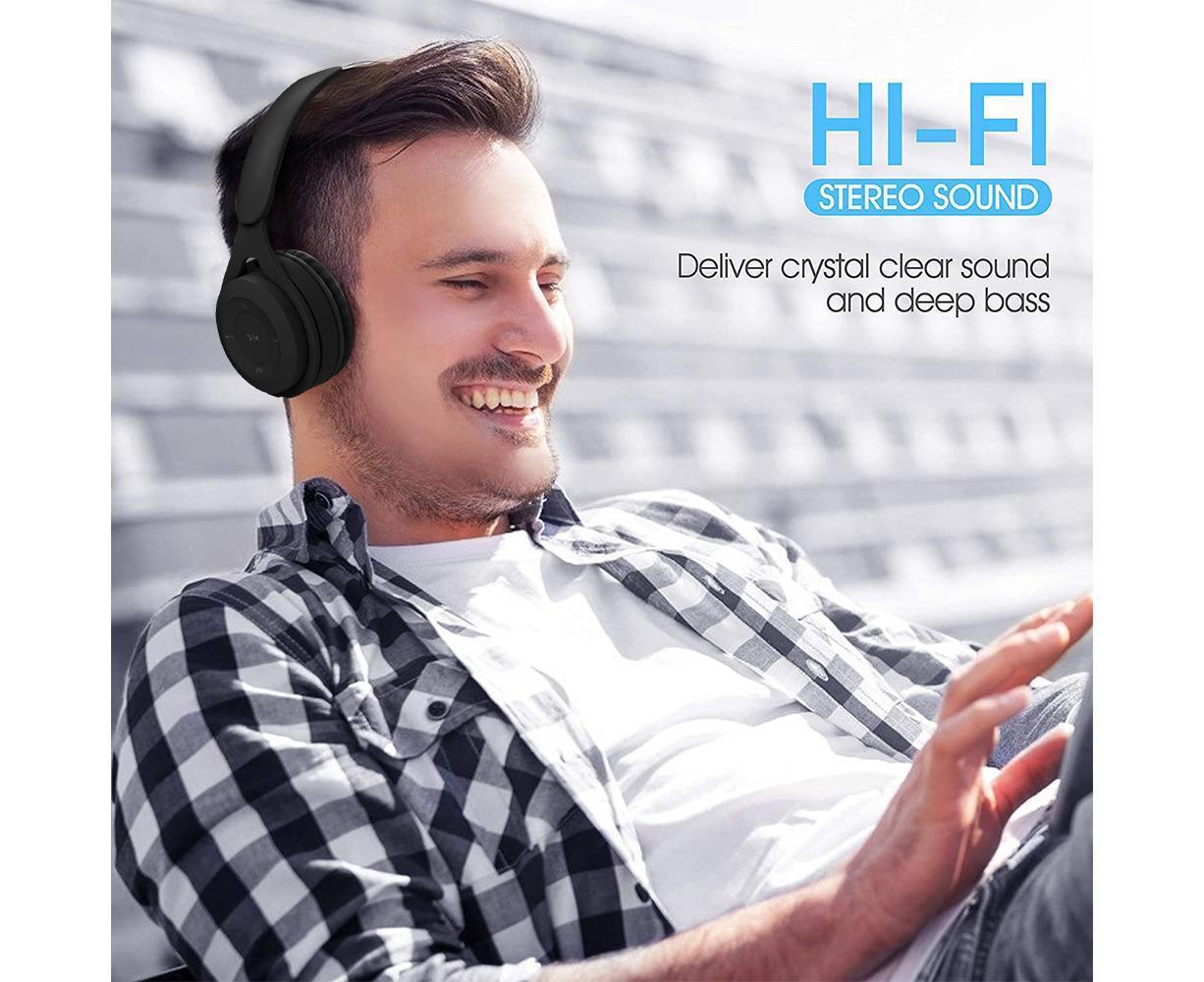 Bluetooth Over Ear Headphones - Soft Earmuffs - Built-in Mic Bluetooth 5.0