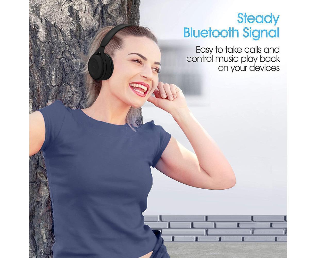 Bluetooth Over Ear Headphones - Soft Earmuffs - Built-in Mic Bluetooth 5.0