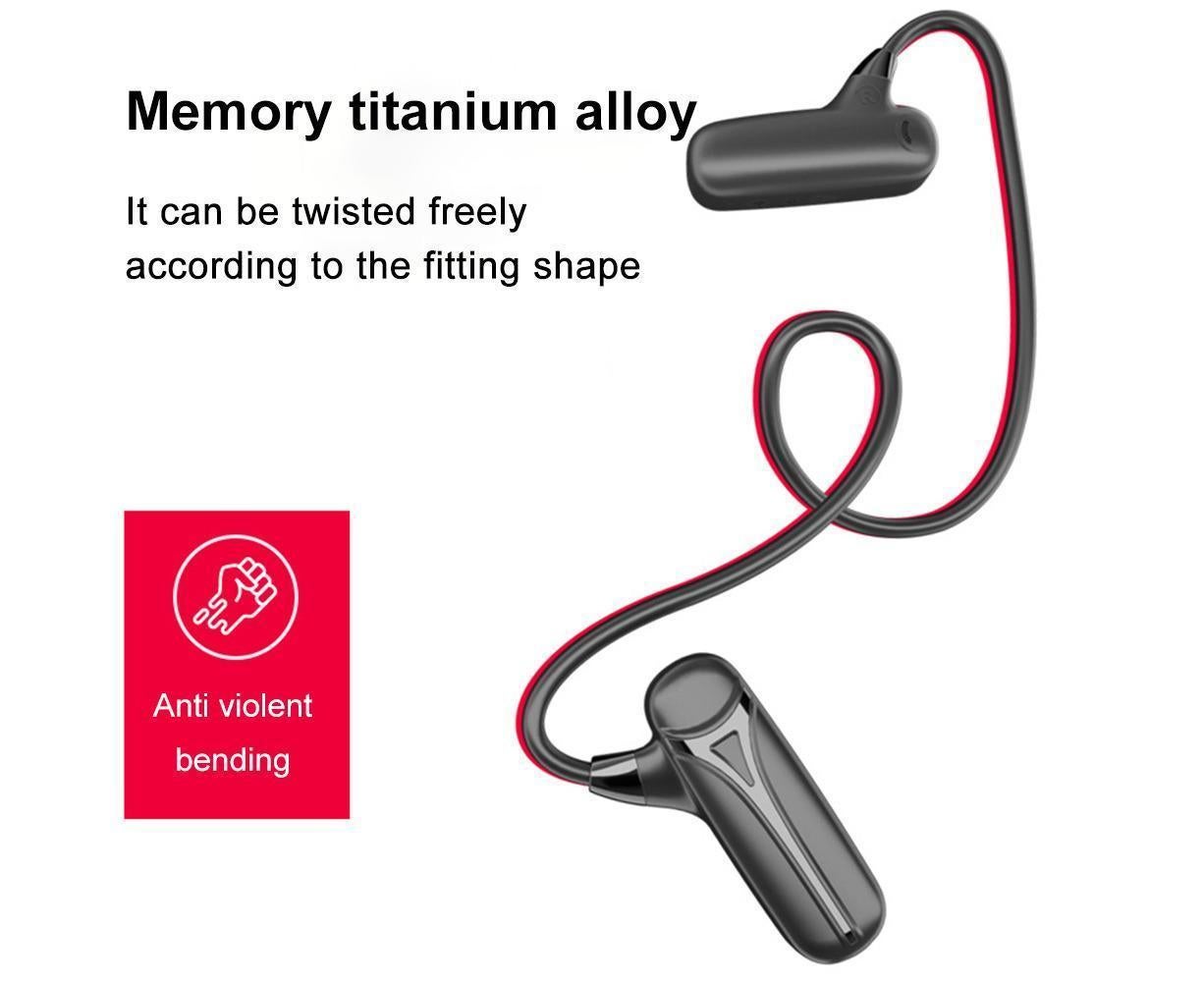 Bone Conduction Headphones - Open Ear - Waterproof Bluetooth 5.0 Headset with Mic