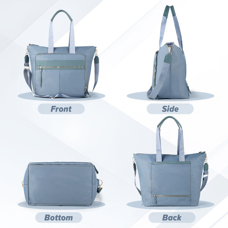 Travel Bag - Women's Travel Bag - Sports & Fitness Bag - Yoga Bag - Sports Bag - Carry-On Luggage - Waterproof & Durable - 40x21x34 cm - Dry/Wet Separation Luggage - Weekend Bag - sky blue