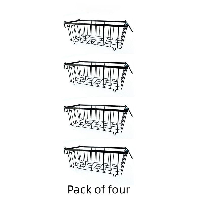 4pcsMultifunctional Kitchen Storage Basket, Fridge Organizer for Ice Cream Meatballs, Divided Storage Bin for Bedroom Bathroom Cabinet Sundries-4PCS