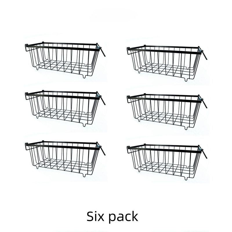 6pcs Multifunctional Kitchen Storage Basket, Fridge Organizer for Ice Cream Meatballs, Divided Storage Bin for Bedroom Bathroom Cabinet Sundries-6PCS