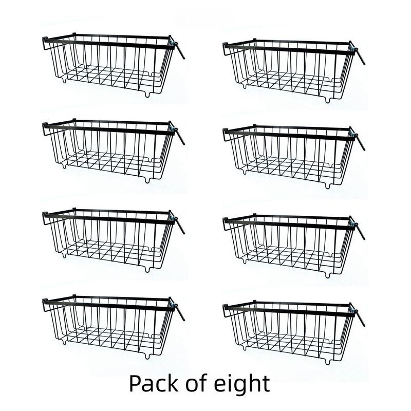 8pcs Multifunctional Kitchen Storage Basket, Fridge Organizer for Ice Cream Meatballs, Divided Storage Bin for Bedroom Bathroom Cabinet Sundries-8PCS