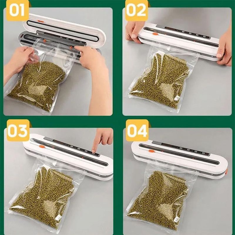 Home Vacuum Sealer, All-in-One Automatic Food Preservation Machine for Dry and Wet Items, 30cm Extended Sealing Vacuum Packer, One-Touch Vacuuming to Prevent Odor Transfer and Leaks, Compatible with External Vacuuming, Spot Vacuuming, Dry, and Wet Modes—W