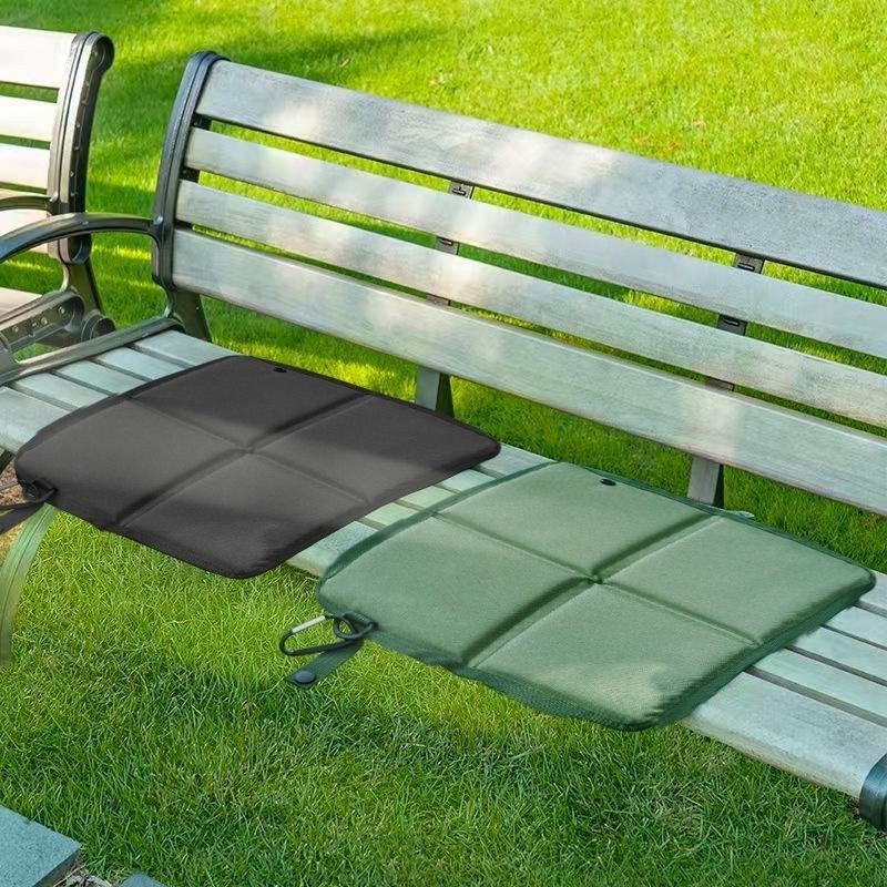 Portable Folding Outdoor Seat Cushion, Portable Insulated Seat Cushion for Camping, Picnics, and Hiking - Black