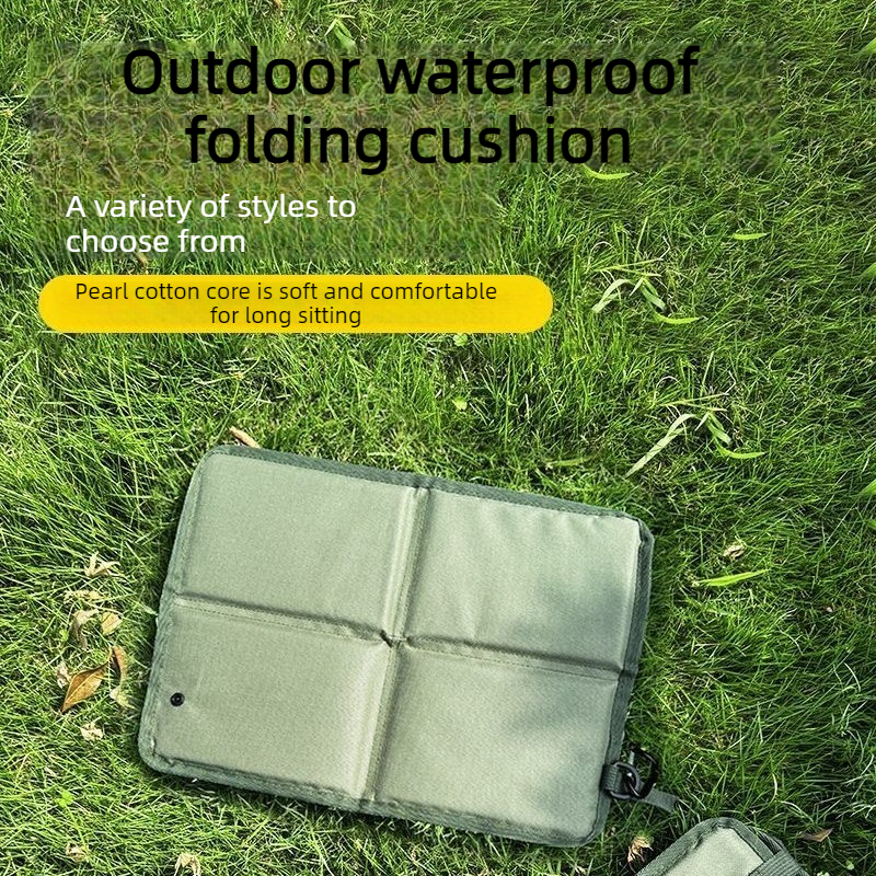 Portable Folding Outdoor Seat Cushion, Portable Insulated Seat Cushion for Camping, Picnics, and Hiking - Green