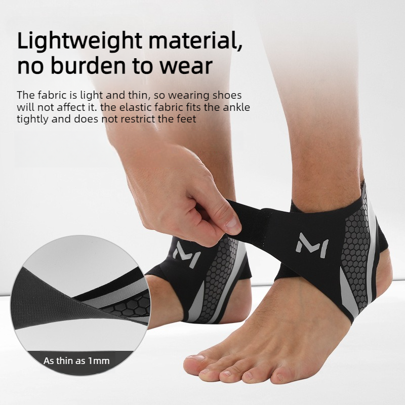2-Pack Adjustable Compression Ankle Braces, Lightweight and Twist-Resistant - Purple