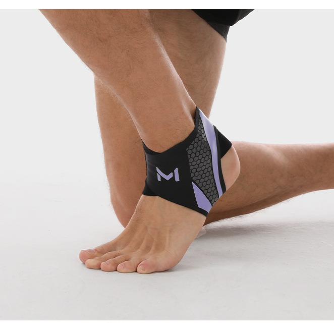 2-Pack Adjustable Compression Ankle Braces, Lightweight and Twist-Resistant - Purple