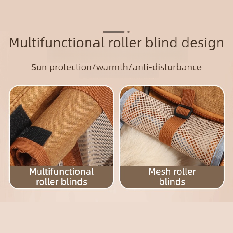 Multifunctional Pet Travel Bag: Large Capacity, Breathable, Portable, Handheld or Crossbody Pet Bag - Brown