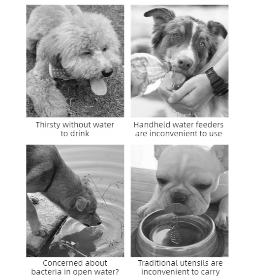 All-in-One Water and Food Pet Travel Cup, Portable Water Dispenser for Dogs and Cats – Purple