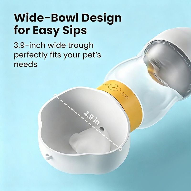 350ML Portable Outdoor Pet Water Cup, Leak-Proof Travel Water Dispenser - Purple