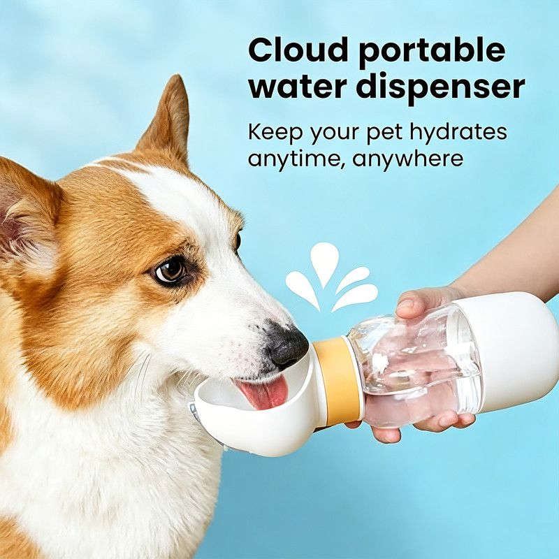 350ML Portable Outdoor Pet Water Cup, Leak-Proof Travel Water Dispenser - Purple