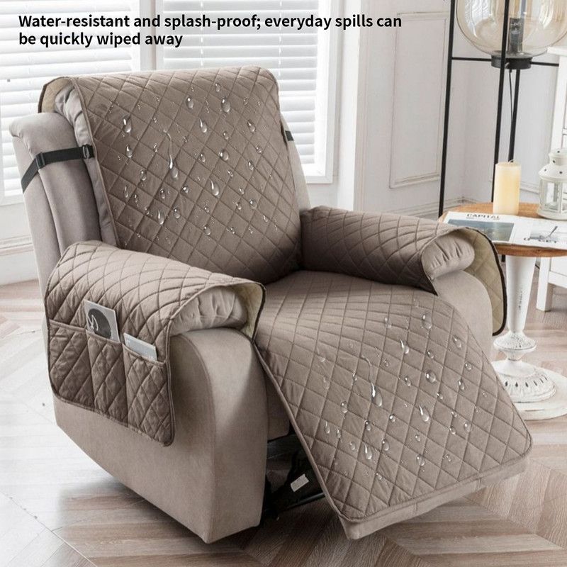 Waterproof and Non-Slip Single Sofa Cushion, Pet-Resistant and Washable Sofa Cover - Taupe