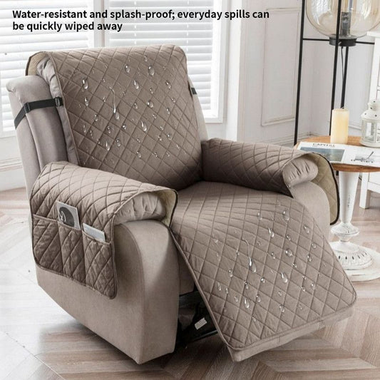Waterproof and Non-Slip Single Sofa Cushion, Pet-Resistant and Washable Sofa Cover - Taupe