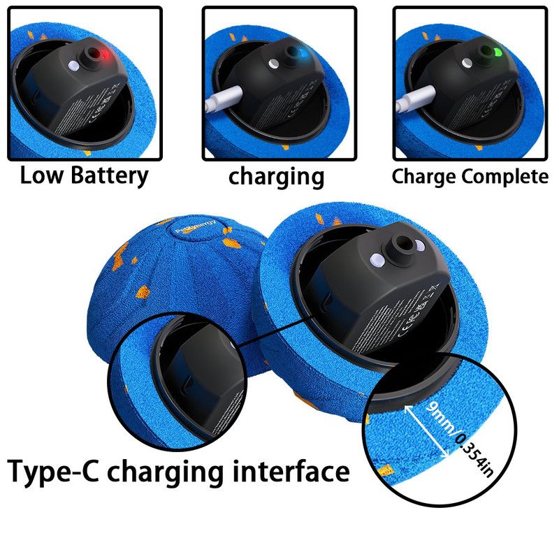 Smart Interactive Dog Toy Ball, Auto-Bouncing and Spinning, E-TPU Bite-Resistant and Rechargeable - Orange
