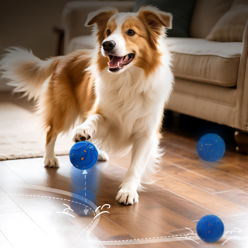 Smart Interactive Dog Toy Ball, Auto-Bouncing and Spinning, E-TPU Bite-Resistant and Rechargeable - Orange