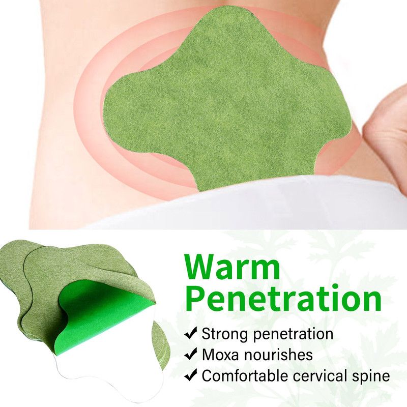 Mugwort Cervical Heat Patches: Herbal Patches for Neck and Shoulder Stiffness and Soreness in “Text Neck” Sufferers (48 pcs/4 boxes)