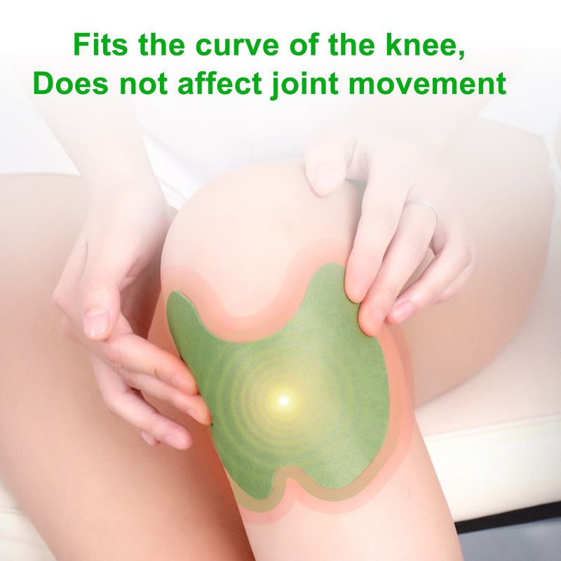 Mugwort Knee Joint Patches: Herbal Warm Compress Patches for Chronic Knee Pain and Relief from Cold Exposure During Exercise (48 pcs/4 boxes)