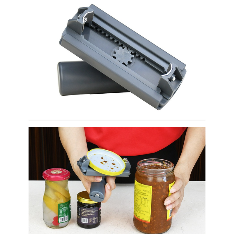 Multi-Function Jar Opener, Adjustable Non-Slip Lid Opener for 20mm-100mm Caps, ABS & Stainless Steel, Easy to Use - Blue
