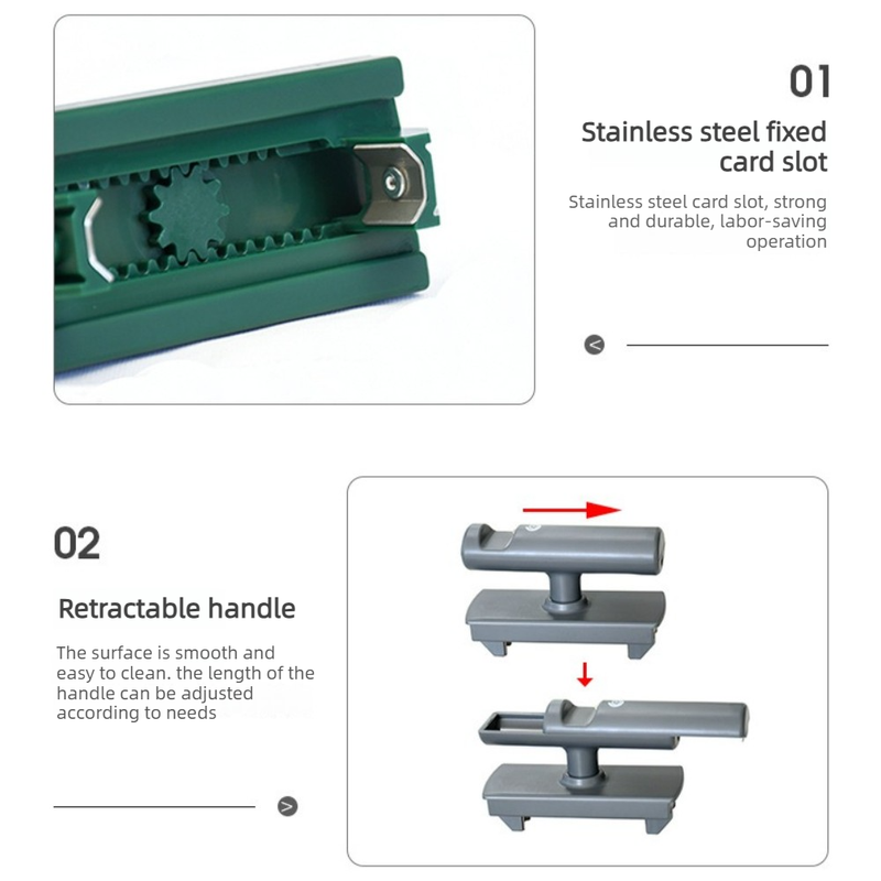 Multi-Function Jar Opener, Adjustable Non-Slip Lid Opener for 20mm-100mm Caps, ABS & Stainless Steel, Easy to Use - Green