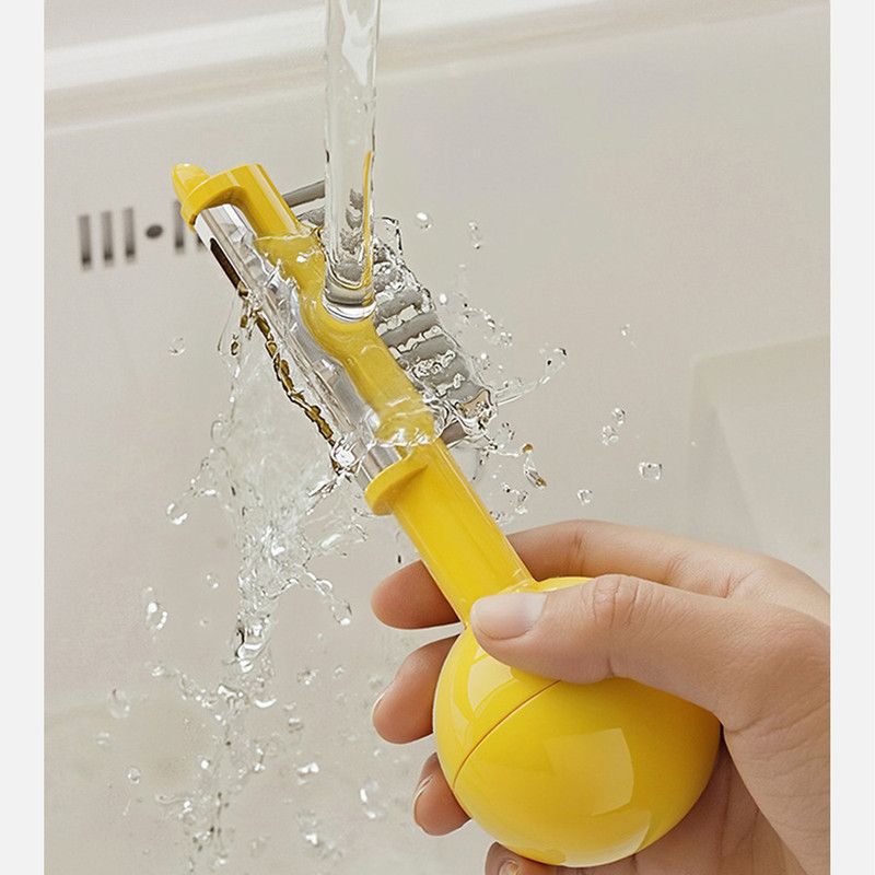 3-in-1 Tumbler Vegetable Peeler, Multi-Function Peeler, Bud Remover, and Cleaner for Fruits and Vegetables - White