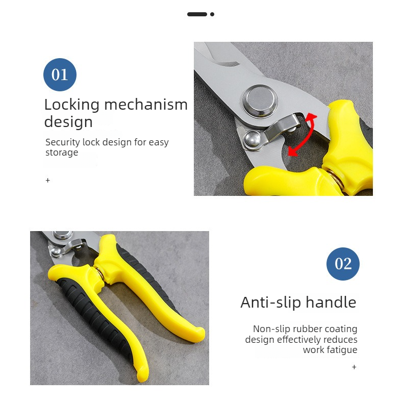3-Pack Gardening Pruning Shears Set, Labor-Saving Spring & Non-Slip Handle for Garden, Orchard, Flower Arrangement