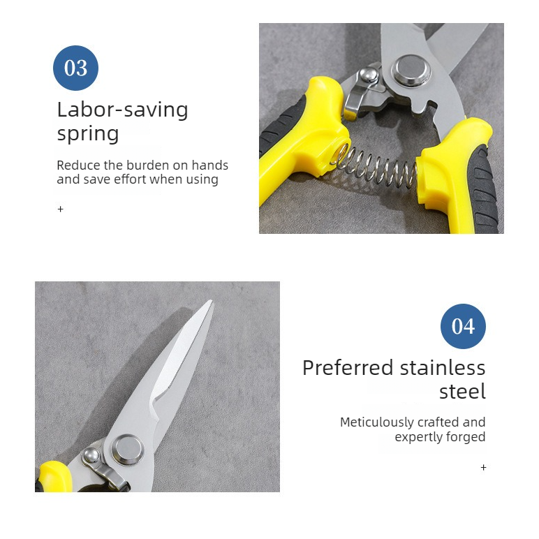 3-Pack Gardening Pruning Shears Set, Labor-Saving Spring & Non-Slip Handle for Garden, Orchard, Flower Arrangement